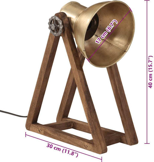 vidaXL Διακοσμητικό Φωτιστικό E27 Επίπλων 30x17x40εκ.