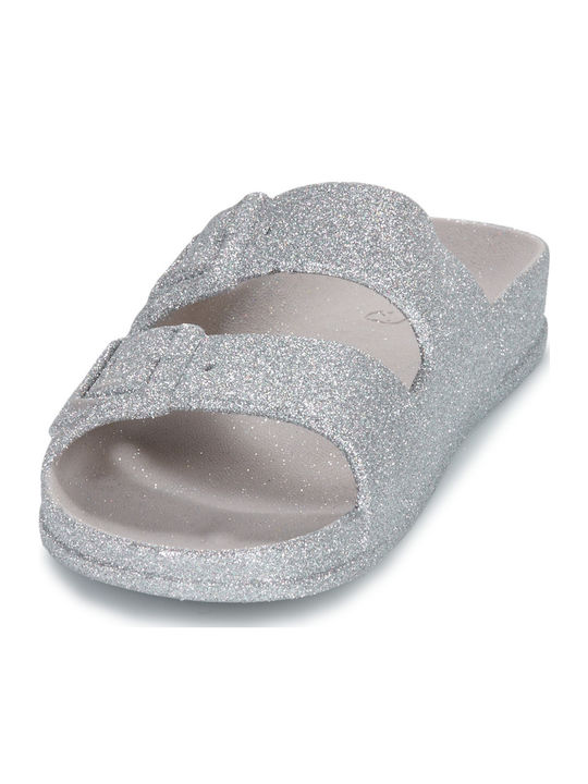 Frauen Flip Flops in Silber Farbe