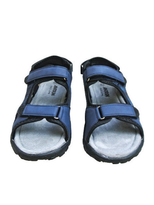 Leder Herrensandalen in Blau Farbe