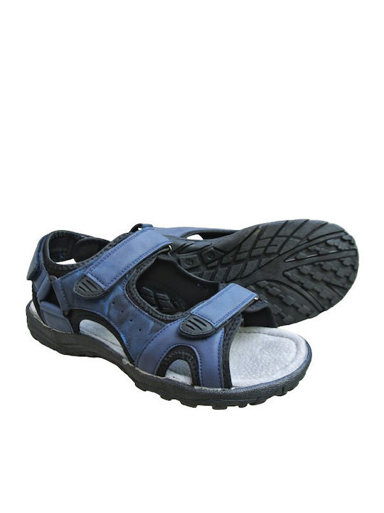 Leder Herrensandalen in Blau Farbe