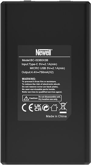 Newell Διπλός Φορτιστής Μπαταρίας Συμβατός με Insta360 Συμβατός με Insta360 5907489647526