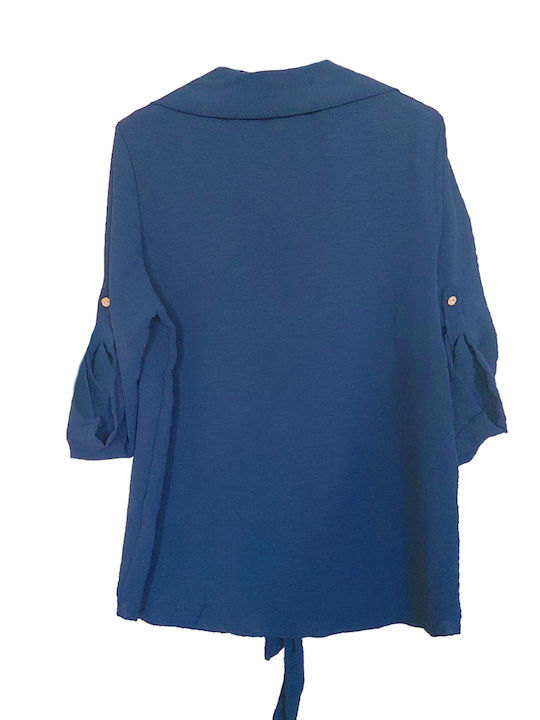 Fashion Vibes Women's Long Sleeve Shirt Blue