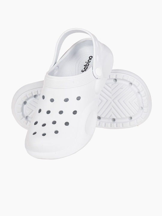 Sabino Women's Clogs White E409-Z