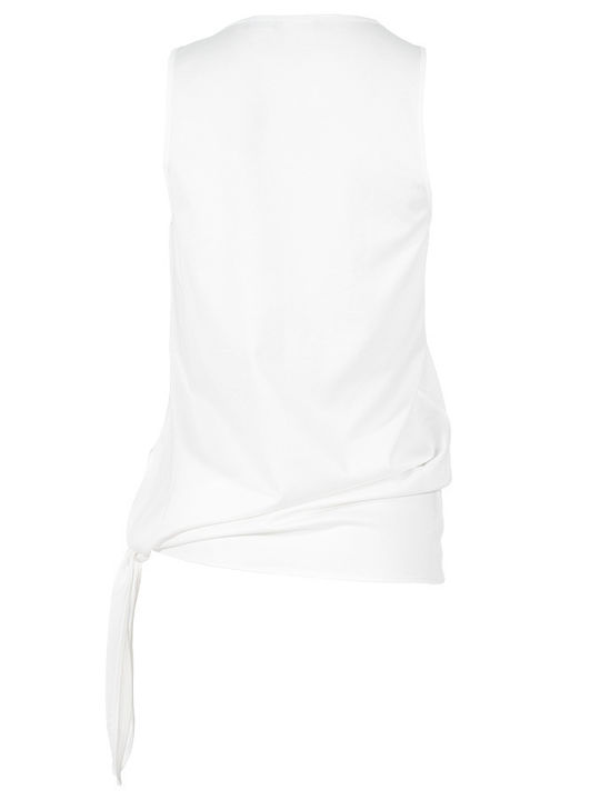 Pinko Summer Women's Cotton Blouse Sleeveless White