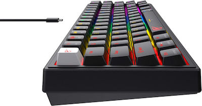 Havit KB874L Gaming Μηχανικό Πληκτρολόγιο 60% με Custom διακόπτες και RGB φωτισμό (Αγγλικό US)