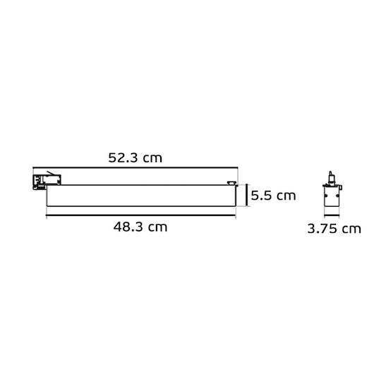 VK Lighting LED Γραμμικό Φωτιστικό Οροφής 35W Φυσικό Λευκό IP20 48.3εκ.