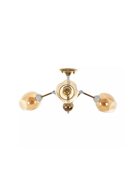 Pendant Light Three-Light for Socket E27 Gold