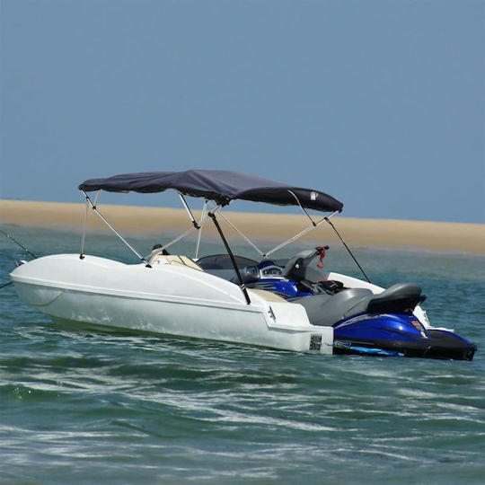 vidaXL Aluminium Boat Canopy L243xW185cm Gray