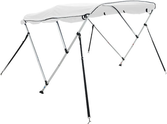 vidaXL Aluminium Boat Canopy L183xW137cm White