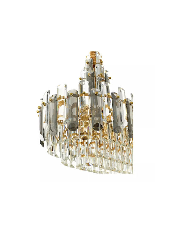 Kronleuchter 12xEingebaute LED mit Kristallen Gold 2597-L12-elbulgaria