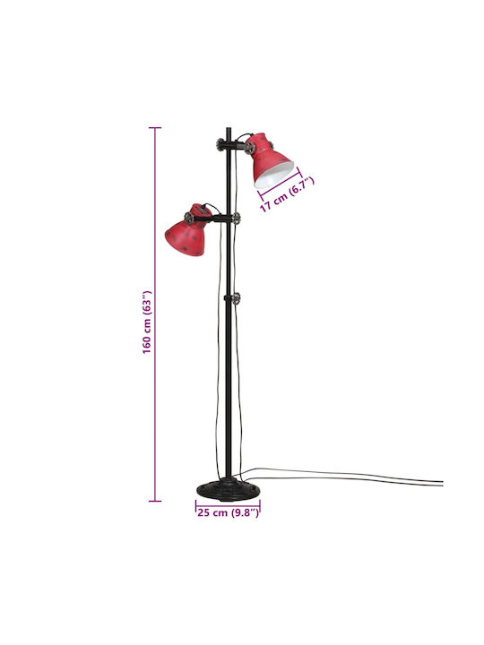 vidaXL Floor Lamp H90xW25cm. with Socket for Bulb E27 Bronze