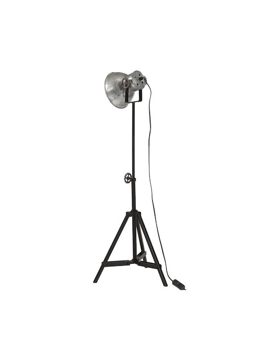 vidaXL Vintage Floor Lamp H55xW15cm. with Socket for Bulb E27 Silver