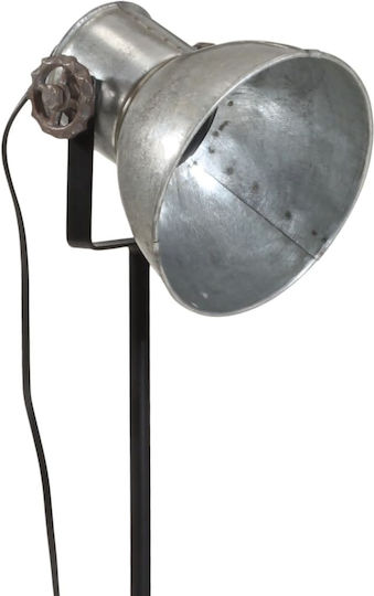 vidaXL Vintage Floor Lamp H55xW15cm. with Socket for Bulb E27 Silver