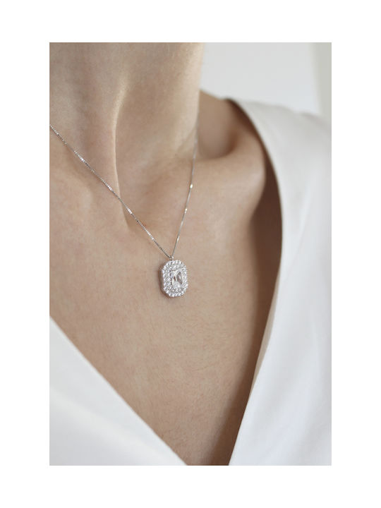 Necklace in white gold 14K Princess Memories