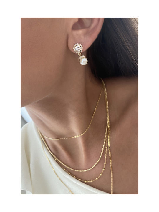 Earring Gold 14K Pearl Drops