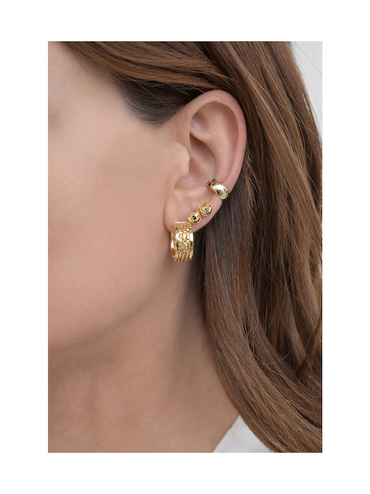 Single earring in gold 14K Fake It Or Love It Round Big