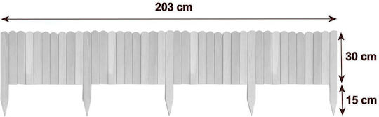 Artool Rulou de Gard din Lemn în Culoarea Alb 2.0m x 30cm