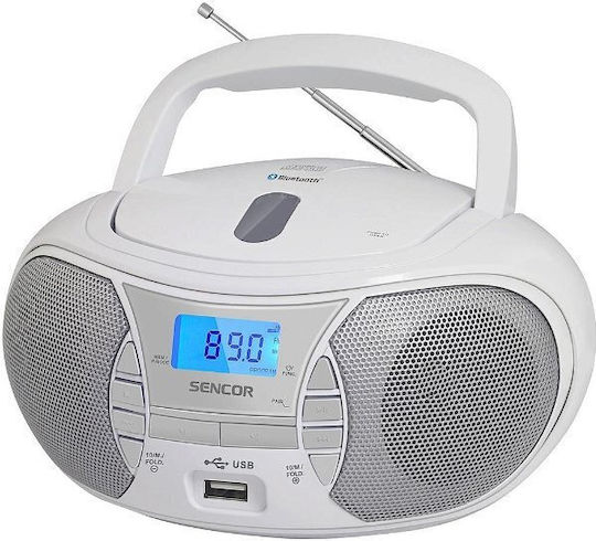 Sencor Tragbares Radio-CD-Spieler mit Radio USB Bluetooth Transparent
