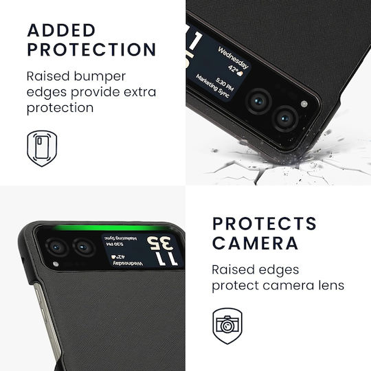 KWmobile Back Cover Πλαστικό Μαύρο (Motorola Razr 40)