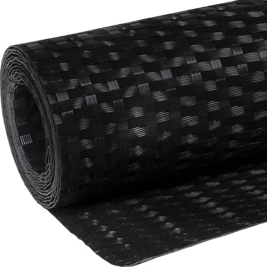 Balcony Divider Black 400 X 100 Cm Synthetic Rattan Black 400 X 100 Cm