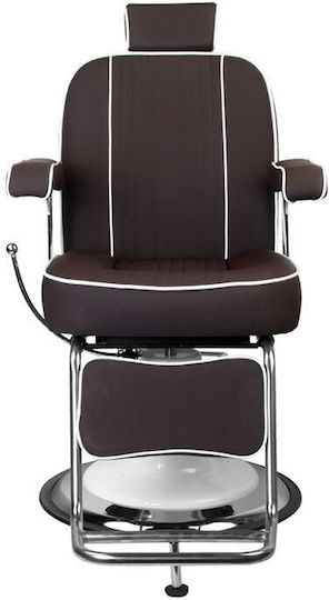 Barber Equipment Καρέκλα Κουρείου Καφέ με Ρυθμιζόμενο Ύψος