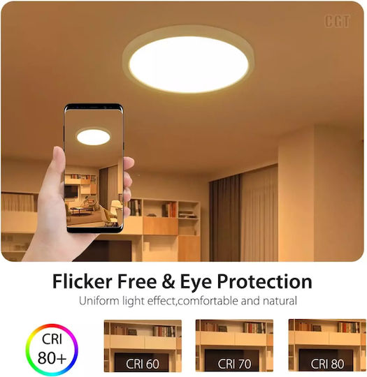 Deckenleuchte 40cm Weiß mit Integrierter LED