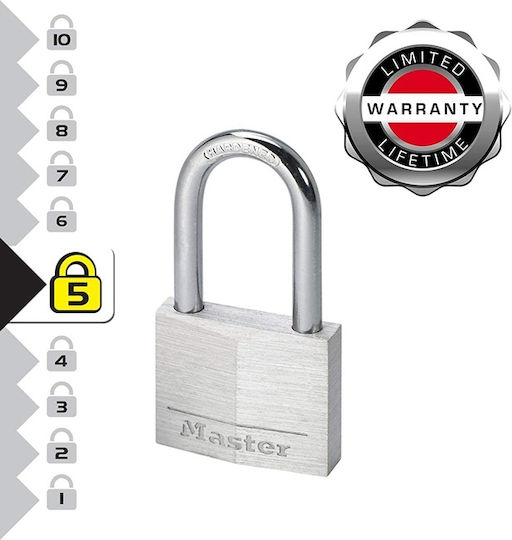 Master Lock Алуминиево Лукето Удължен с ключ 40мм 1бр