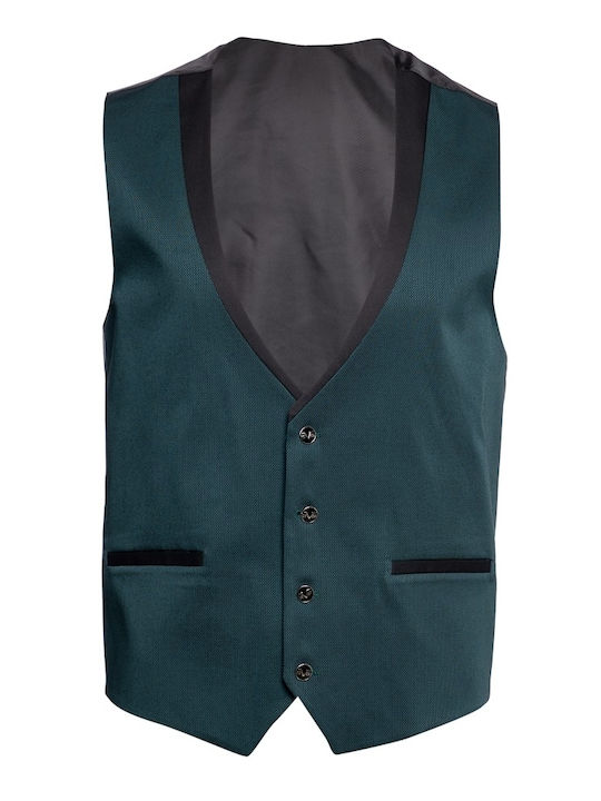 Versace Men's Suit with Vest Green