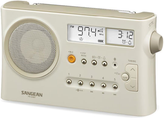 Sangean PR-D4BT Портативен Радиоприемник на Батерии с Bluetooth Бежов