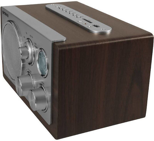 Orava RR-29 A Retro Επιτραπέζιο Ραδιόφωνο Ρεύματος με USB Καφέ