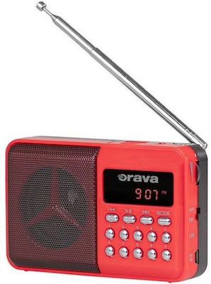 Orava RP-141 Portable Radio Battery with USB Red