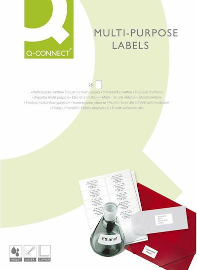 Q-Connect Self-Adhesive Rectangular A4 Labels 52.5x29.7mm