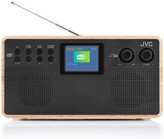 JVC RA-E731B-DAB Tabletop Radio Battery DAB+ Brown