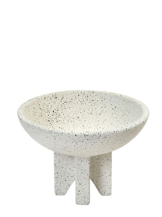 Espiel Decorative Bowl Pedestal White 24x24x16.5cm