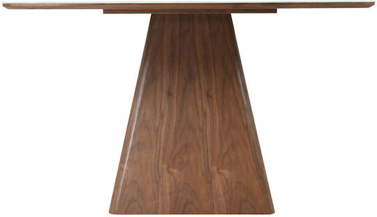 Totem Esszimmer- und Küchentisch Holz mit Glasrahmen Weiß 120x120x76cm