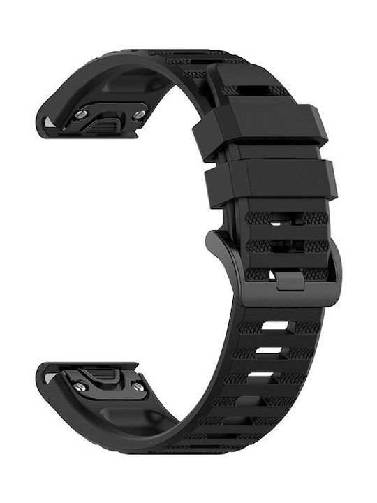 Fixed Silicone Strap Pro Garmin Quickfit 26mm Černý Fixed Silicone Strap Pro Garmin Quickfit 26mm Černý