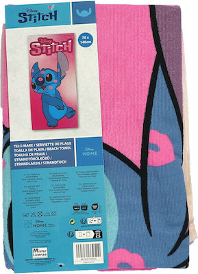 Disney Stitch Kids Beach Towel Pink 140x70cm