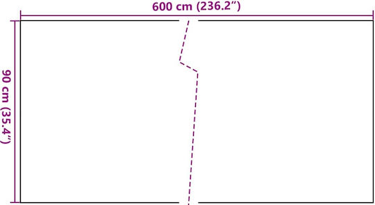 vidaXL Διαχωριστικό Σκίασης Μαύρο 0.9x6m