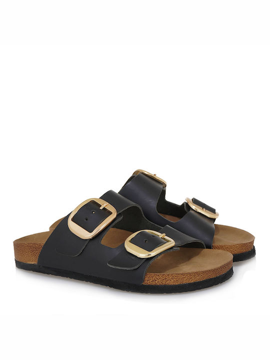 California Dream Leather Women's Sandals Black