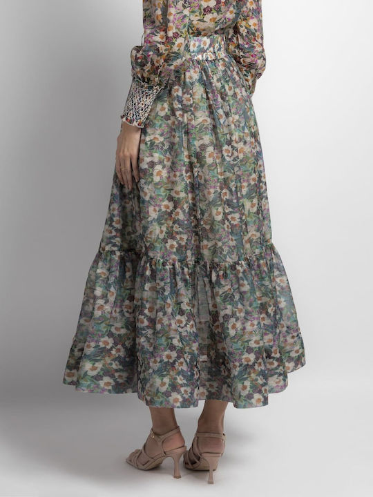 Skirt Floral Khaki