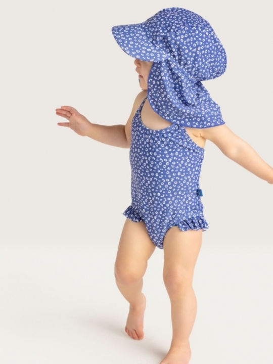 Fresk Kids' Hat Jockey Fabric Sunscreen Leopard Blue