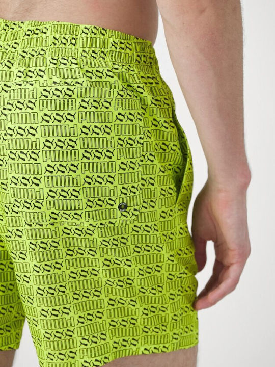 Men's Swimwear Shorts Yellow with Patterns