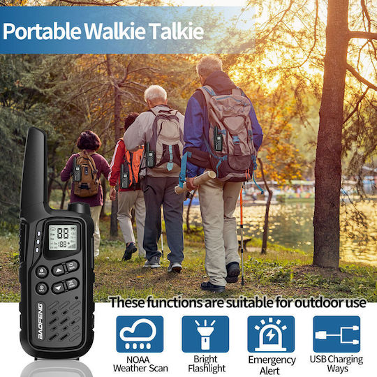 Baofeng Mp25 Wireless Transceiver UHF/VHF 2W with Monochrome Screen Set of 4pcs