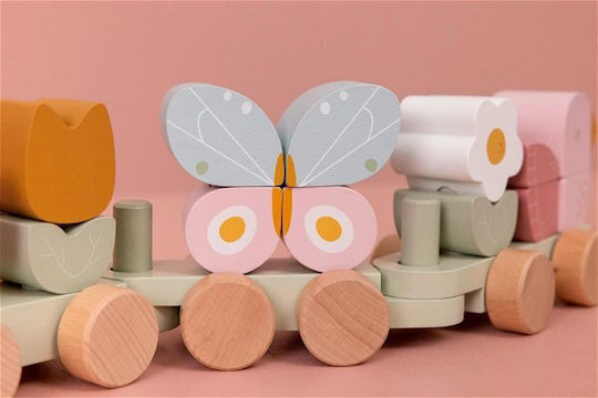 Little Dutch Pull-Along Toy Flowers & Butterflies made of Wood for 18++ Months