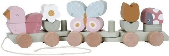 Little Dutch Pull-Along Toy Flowers & Butterflies made of Wood for 18++ Months