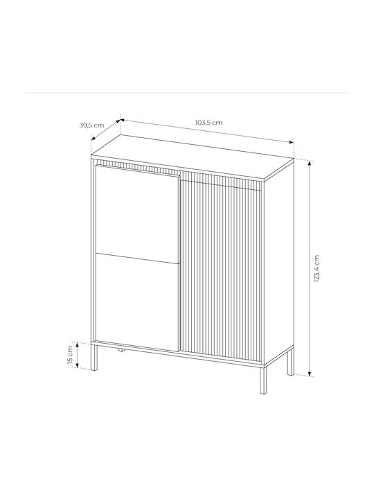 Bufet Senso Bej 104x40x124cm