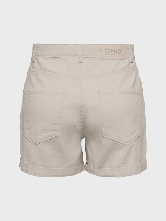 Only Women's Jean High-waisted Shorts Beige