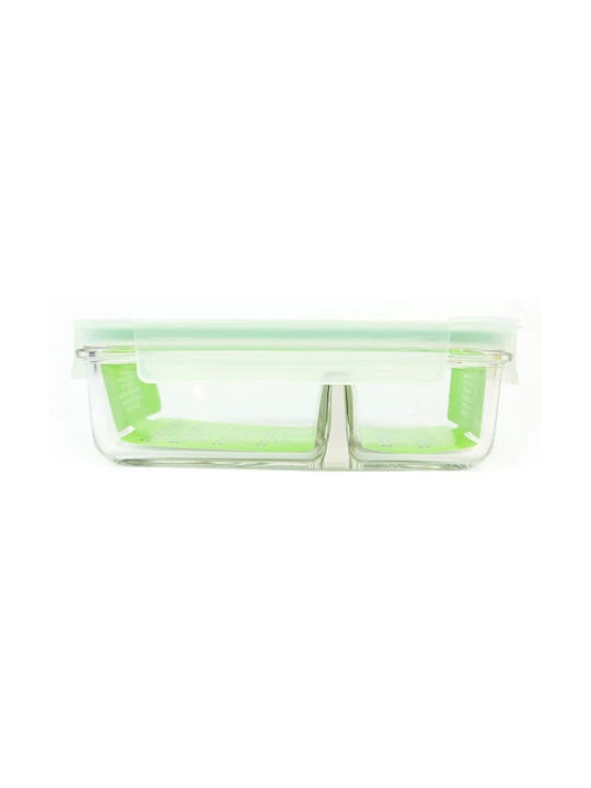 Glasslock Δοχείο Φαγητού Γυάλινο με Χωρίσματα 19cm
