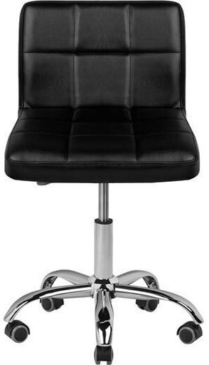 Salon Stools Räder Friseursalon- und Spa-Hocker mit Rückenlehne Schwarz