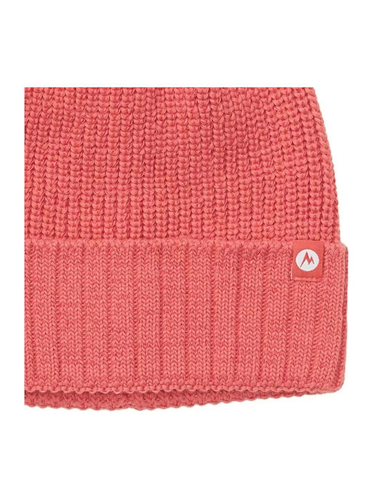 Pom Pom Beanie Γυναικείος Σκούφος Πλεκτός σε Ροζ χρώμα